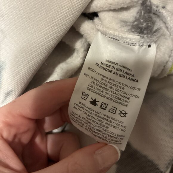 nike womens white gray tie dye Long Sleeve Oversized sweatshirt Medium - Picture 9 of 10